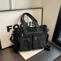 Vanessa | Elegant Corduroy Multi-Pocket Tote Bag