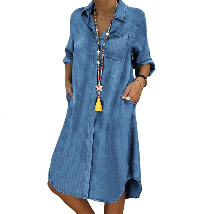 Clara | Casual Relaxed Denim Shirt Dress 7