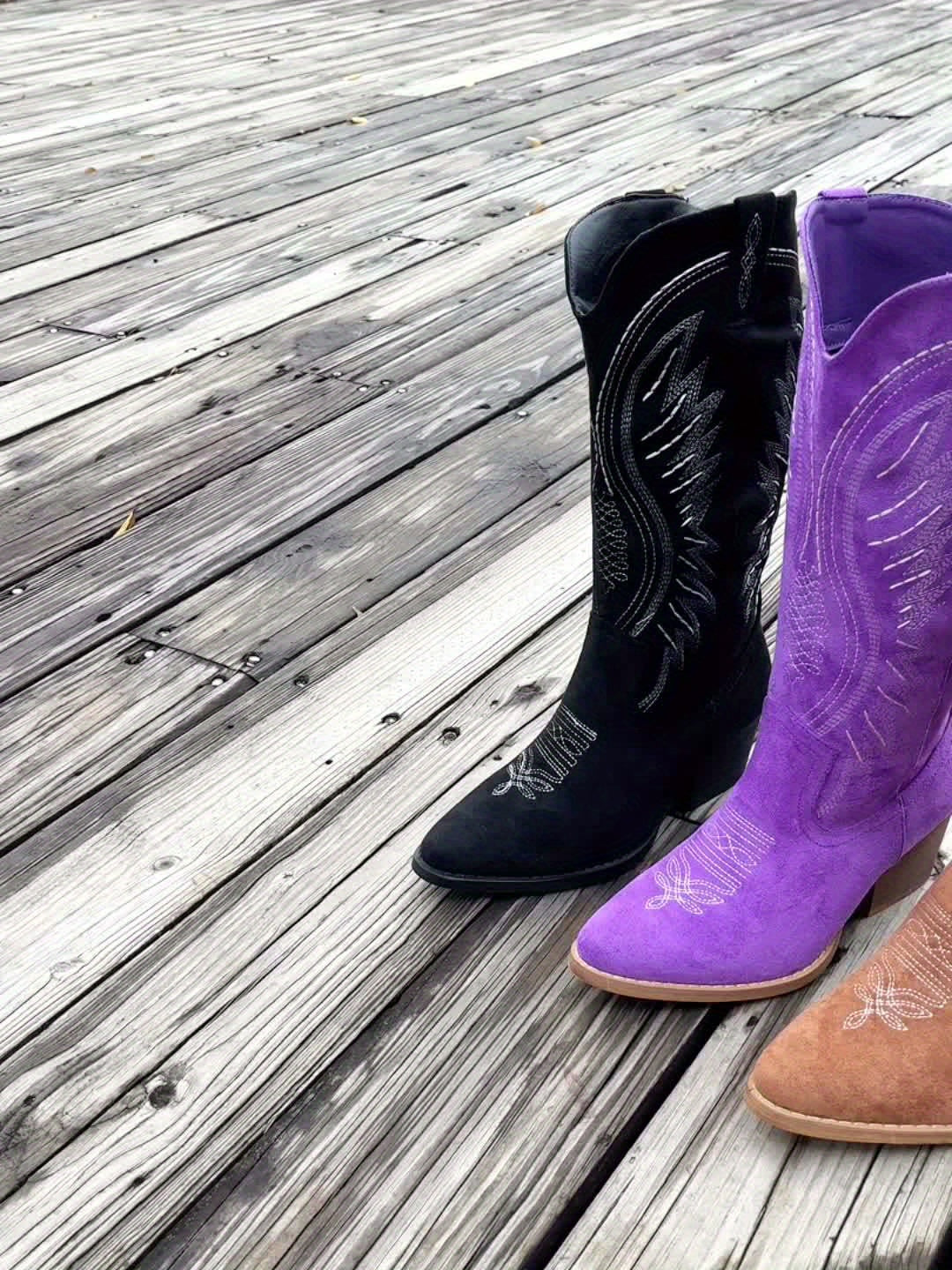 Clara | Elegant Suede Cowboy Boots for Women 4