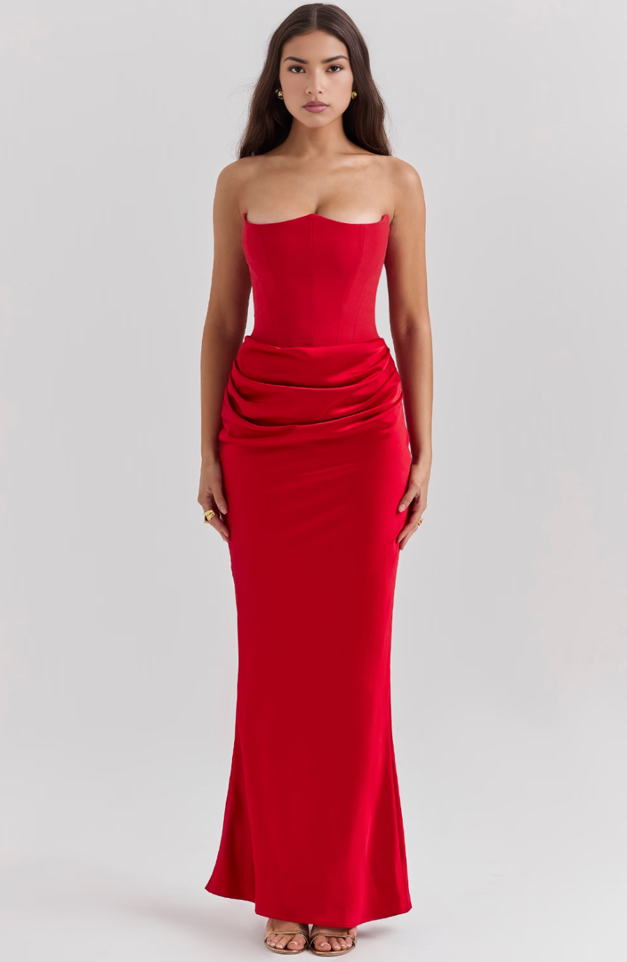 Clara | Stunning Lace Wedding Guest Dress with Strapless Design 3