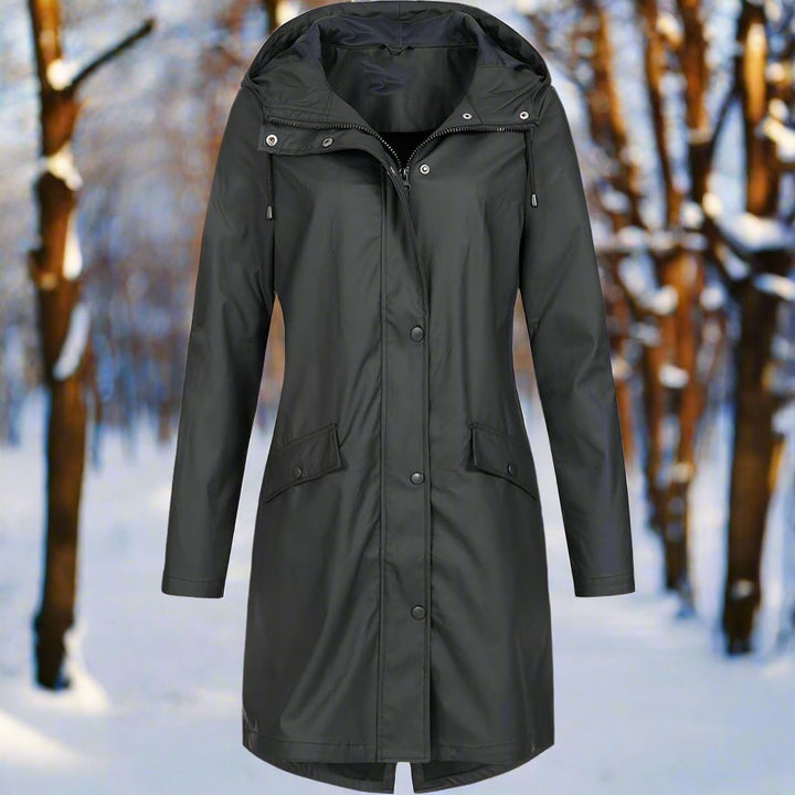 Daisy | Mid-Thigh Weatherproof Rain Jacket with Hood 0