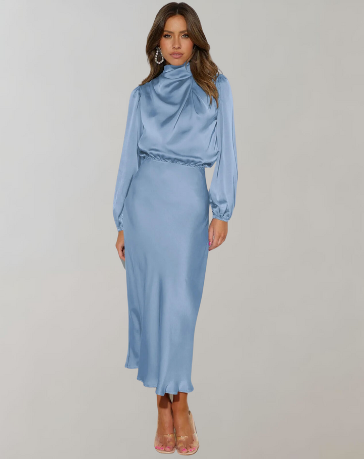 Delphina | Satin Sleeve Dress 1