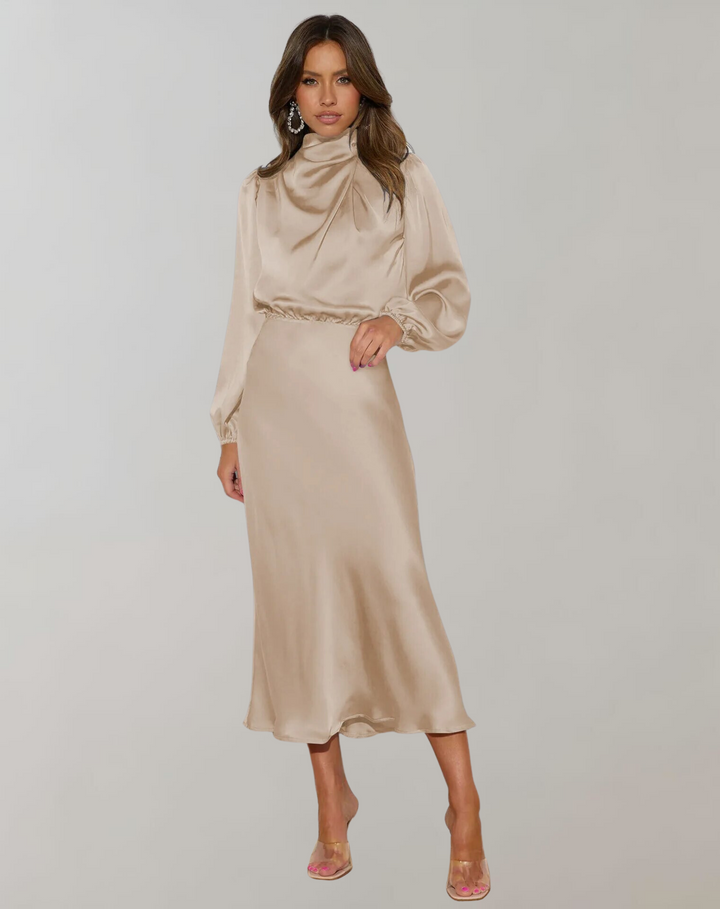 Delphina | Satin Sleeve Dress 3