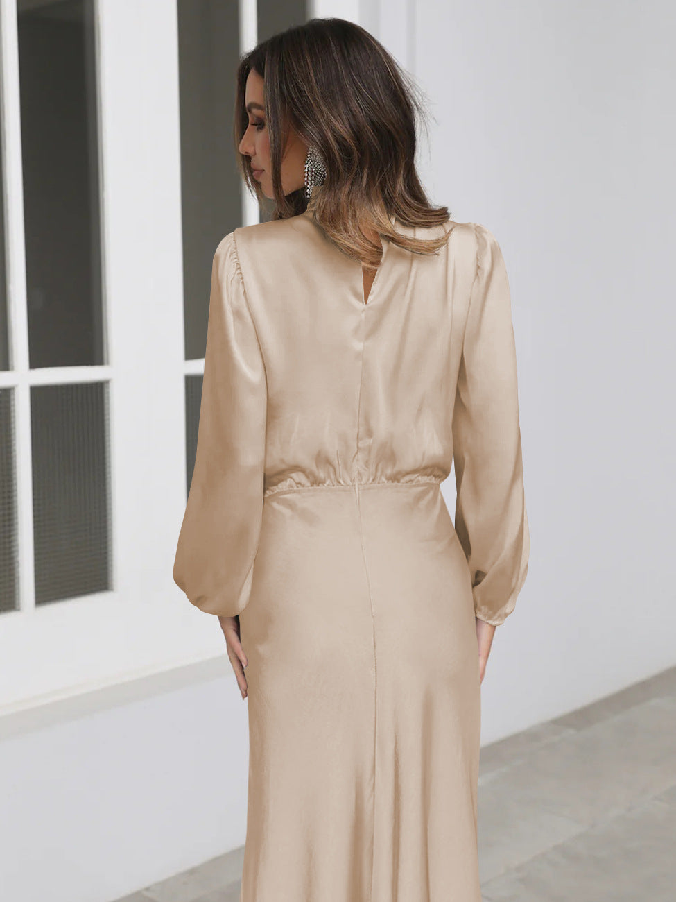 Delphina | Satin Sleeve Dress 5