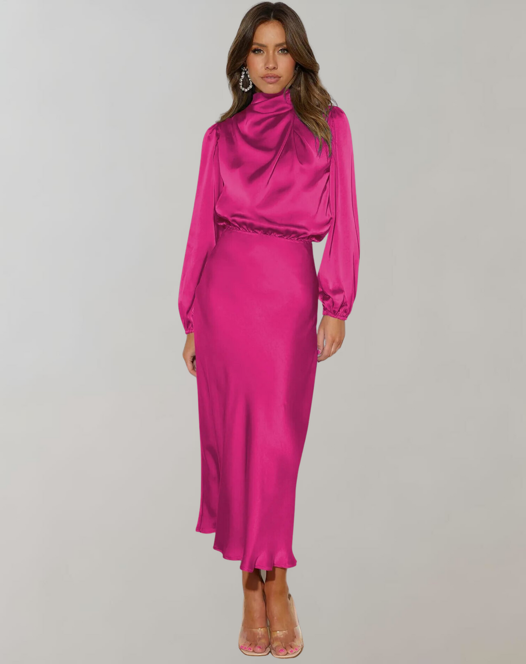 Delphina | Satin Sleeve Dress 7