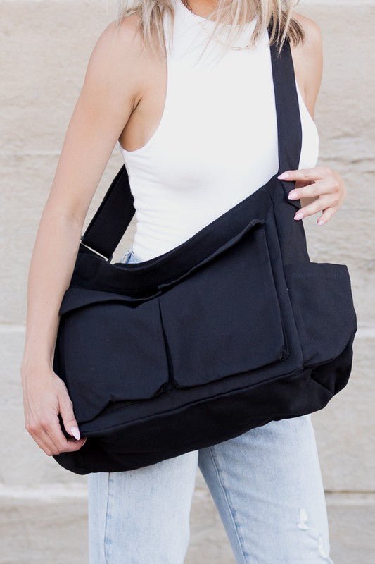 Dorthy | Oversized Crossbody Canvas Tote Bag 0