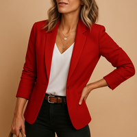 Natalie | Elegant One Button Tailored Blazer For Women