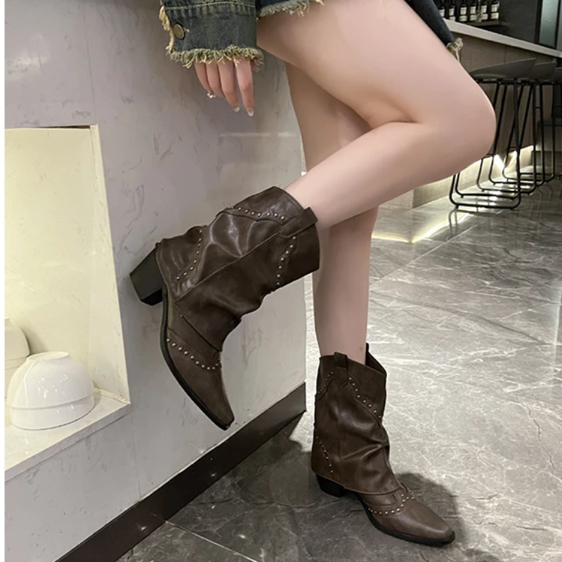 Elena | Bold And Stylish Studded Western Boots 2