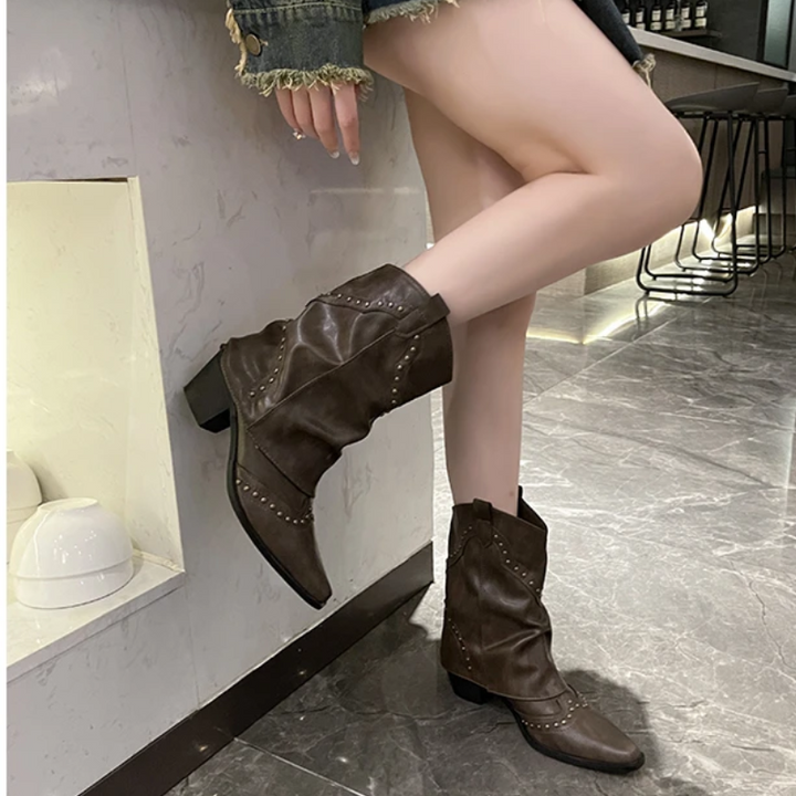 Elena | Bold And Stylish Studded Western Boots 2