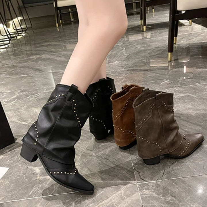 Elena | Bold And Stylish Studded Western Boots 5