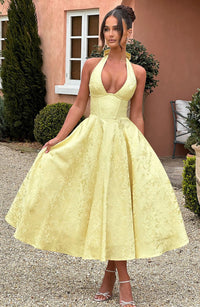 Emma | Elegant Embroidered Maxi Style Wedding Guest Dress
