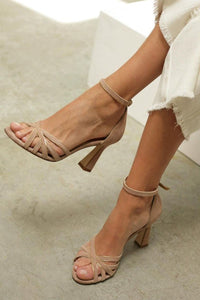 Charlotte | Strappy Block Heel Ankle Strap Sandals