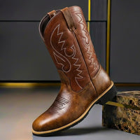Robert | Embroidered Heritage Leather Ankle Boots