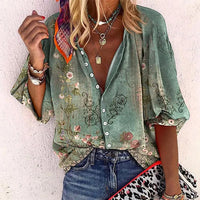 Madison | Boho Printed Long Sleeve Blouse For Women