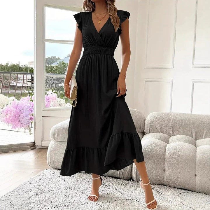Elysia | Elegant Floral Maxi Dress with Sleeves for Women - Flattering & Airy Long Dress 2