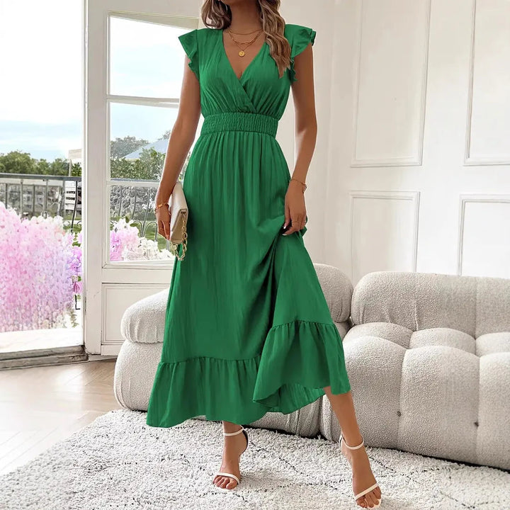 Elysia | Elegant Floral Maxi Dress with Sleeves for Women - Flattering & Airy Long Dress 4