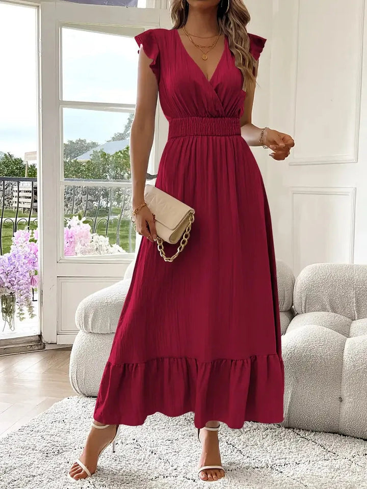 Elysia | Elegant Floral Maxi Dress with Sleeves for Women - Flattering & Airy Long Dress 5