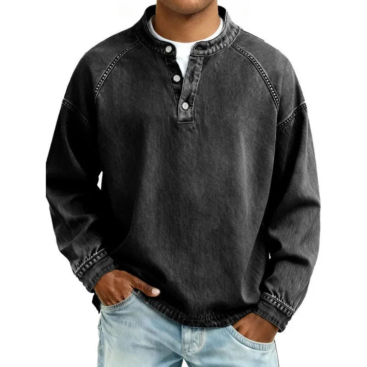 Elysian | Breathable, Stylish & Versatile Men's T-Shirt - Vintage Button-Down Design 4