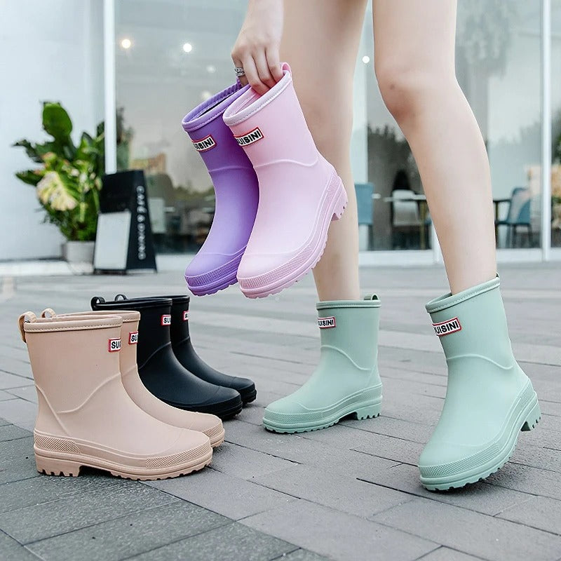 Emily | Trendy semi-high waterproof rain boots 5