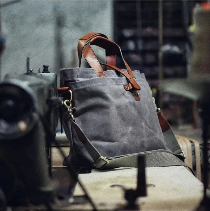 Ethan | Rugged Waxed Canvas Tote Bag 1