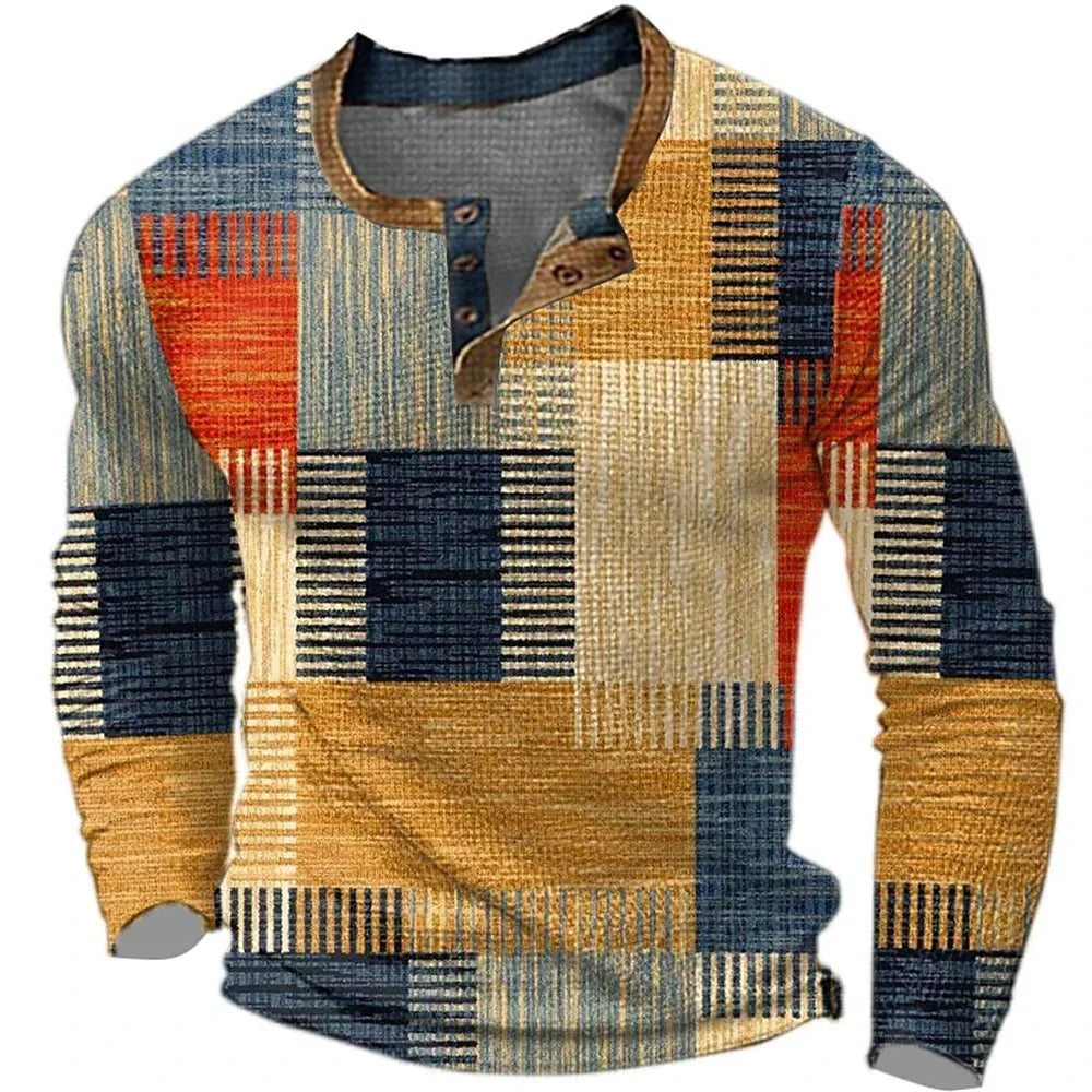 Ethan | Stylish And Comfortable Long Sleeve Patchwork Shirt 0