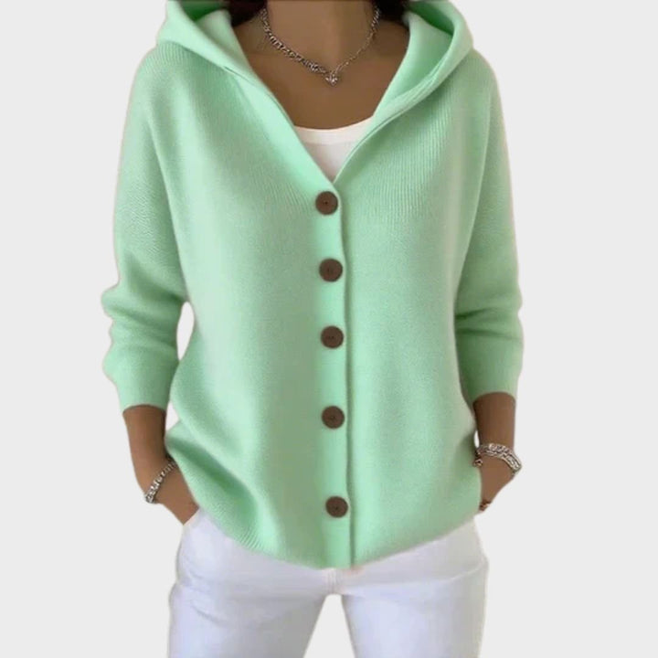 Eva | Relaxed-Fit Hooded Knit Cardigan 2