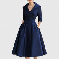 Clara | Elegant And Feminine V-Neck Midi Dress