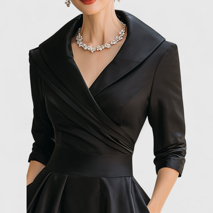 Evelyn | Elegant And Flattering Wrap-Bodice Midi Dress 5