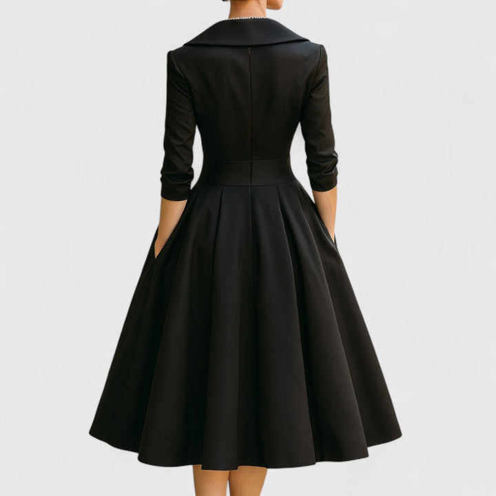 Evelyn | Elegant And Flattering Wrap-Bodice Midi Dress 7