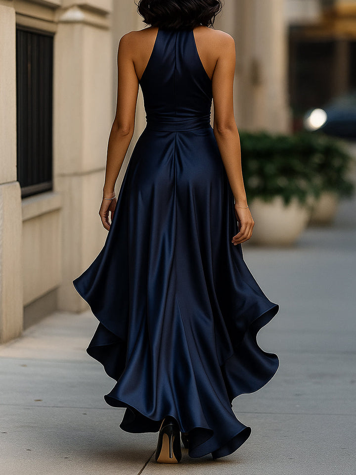 Giselle | Dramatic And Luxurious Satin Wrap Maxi Dress 4