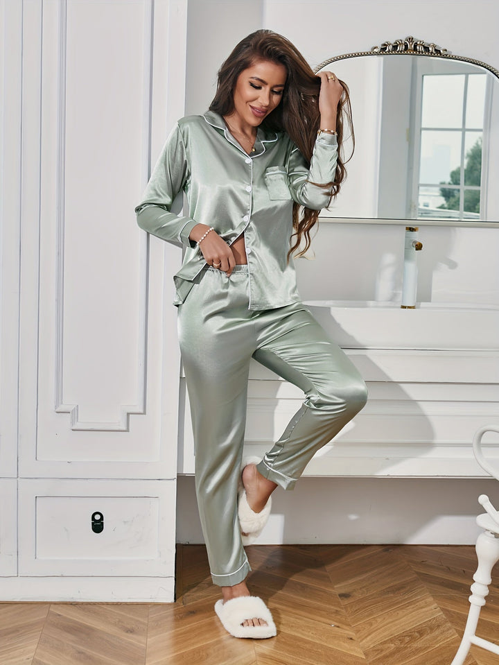 Grace | Casual silk pajama set 8