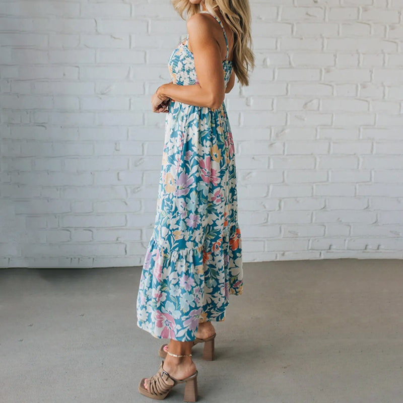 Grace | Effortless and Beautiful Floral Strappy Midi Dress 3