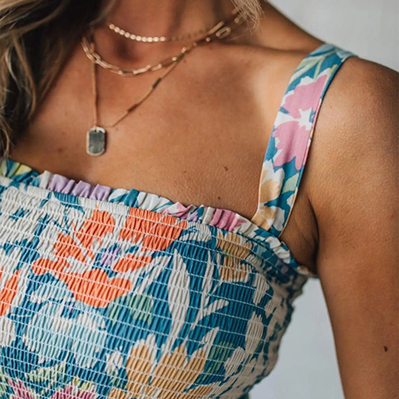 Grace | Effortless and Beautiful Floral Strappy Midi Dress 4