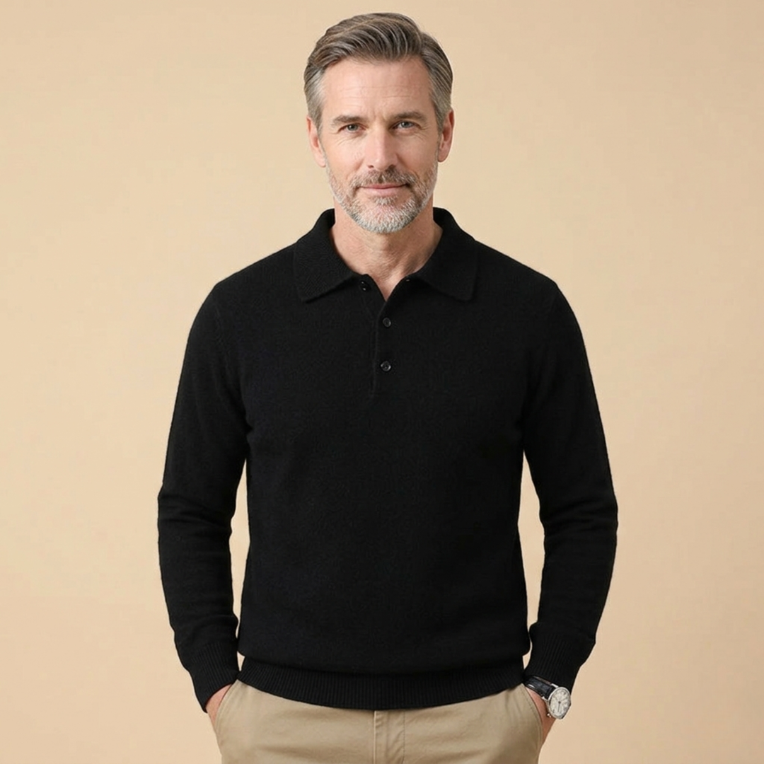 Harvey | Refined & Comfortable Long Sleeve Polo Shirt 1