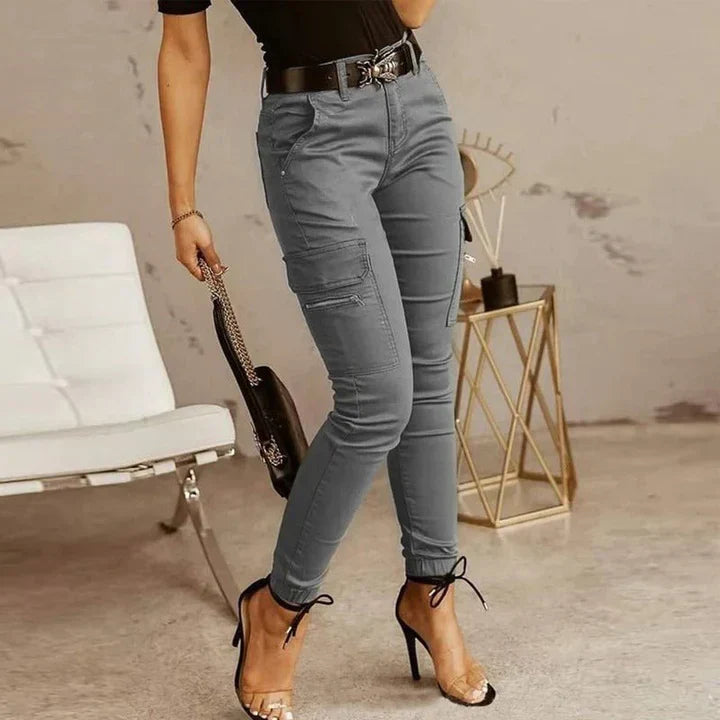 Hayley | Stylish Cargo Jeans 0
