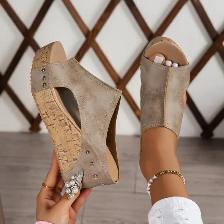 Hazel | Adjustable Orthopedic Wedge Comfort Sandals 7
