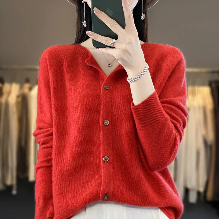Hazel | Elegant and Versatile Buttoned Winter Cardigan 10