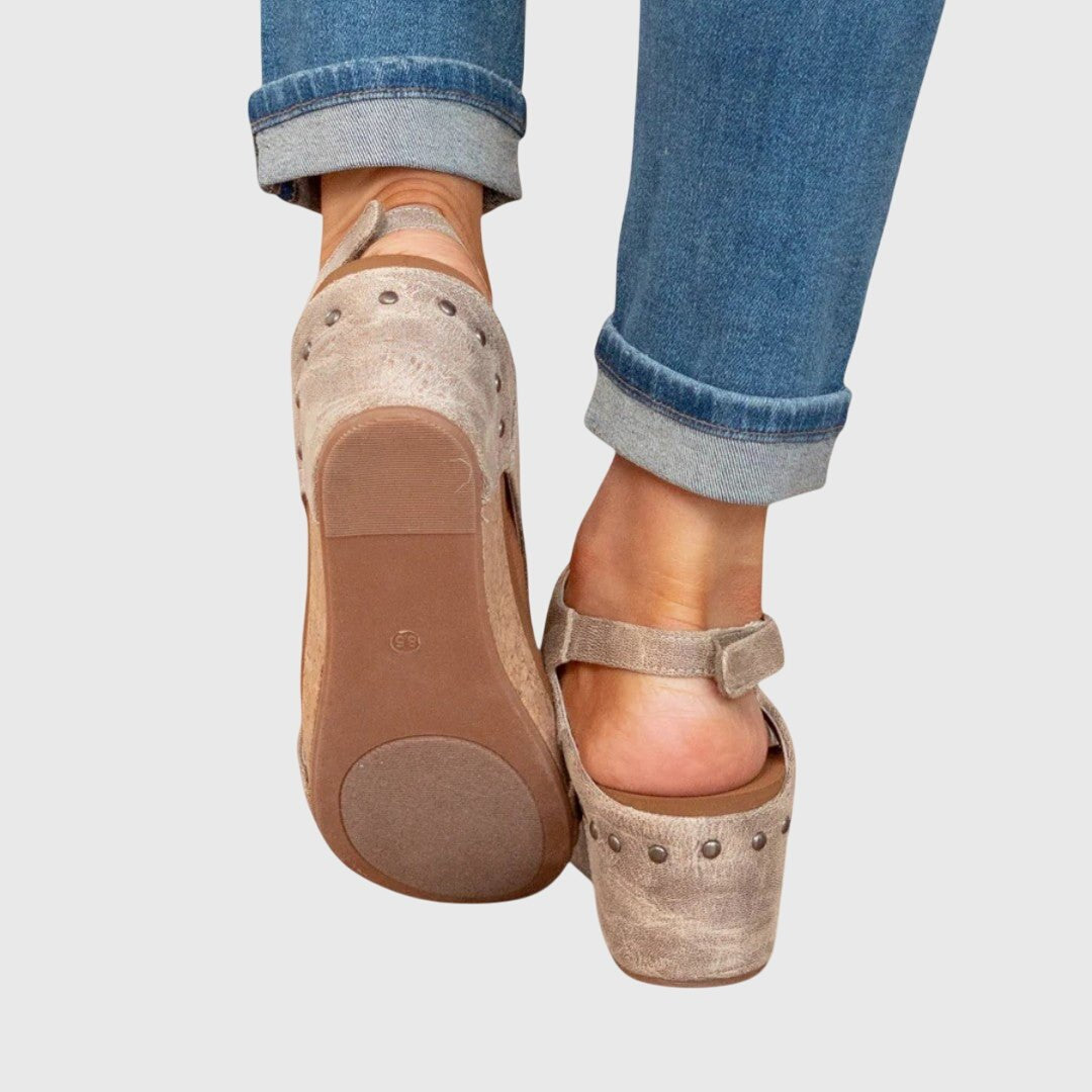 Hazel | Orthopedic Cork Wedge Comfort Sandals 4