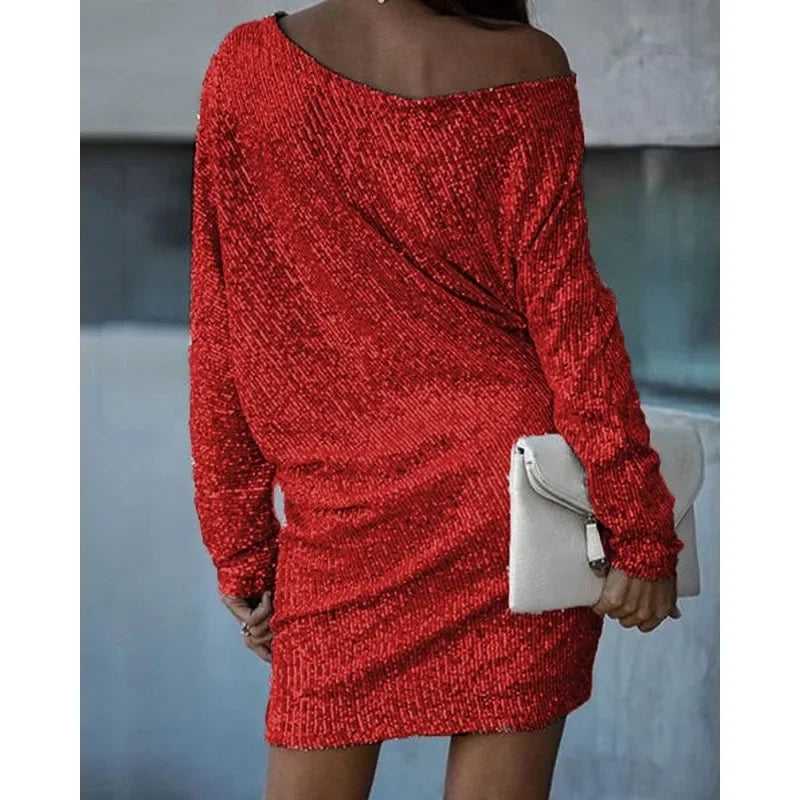 Henley | Contrast Slim Fit Sequin Evening Wear Homecoming Dress 2