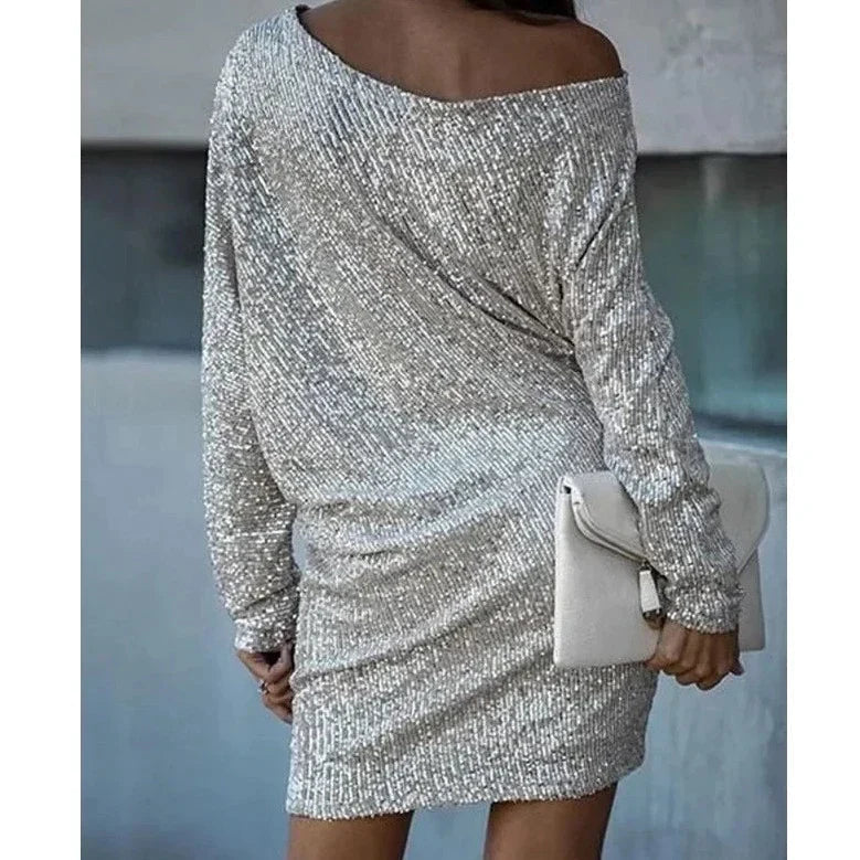 Henley | Contrast Slim Fit Sequin Evening Wear Homecoming Dress 3