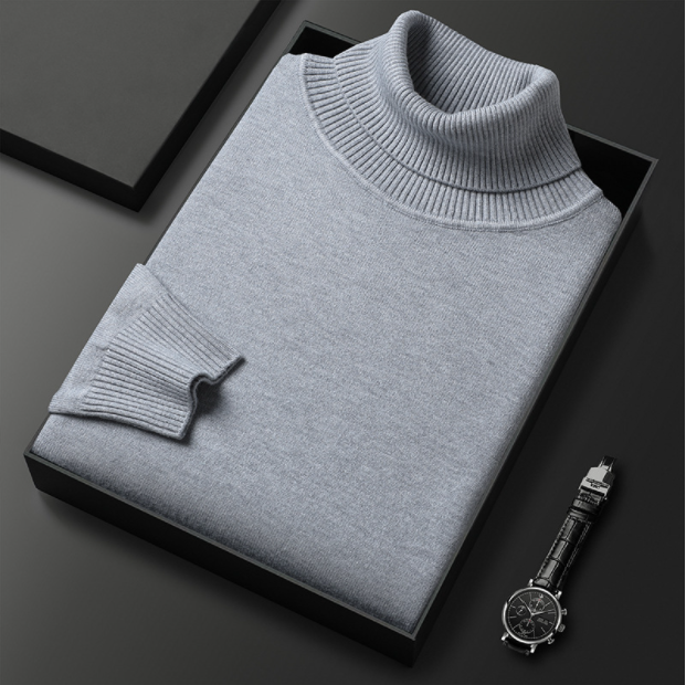 Hunter | Cashmere Cotton Turtleneck Sweater – Elegant Comfort, Versatile Fit 11