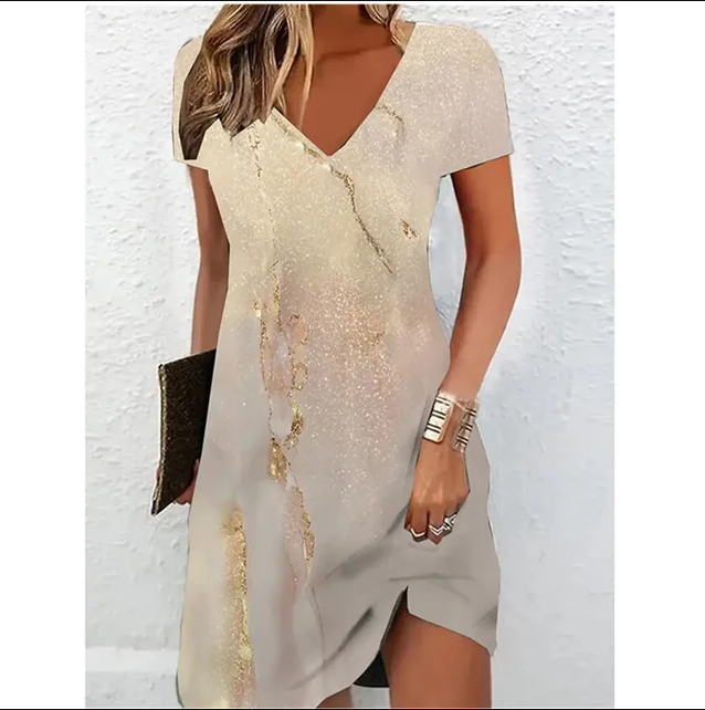 Indiana | Beige Glitter Cocktail Dress for Women Elegant Party Dress 0