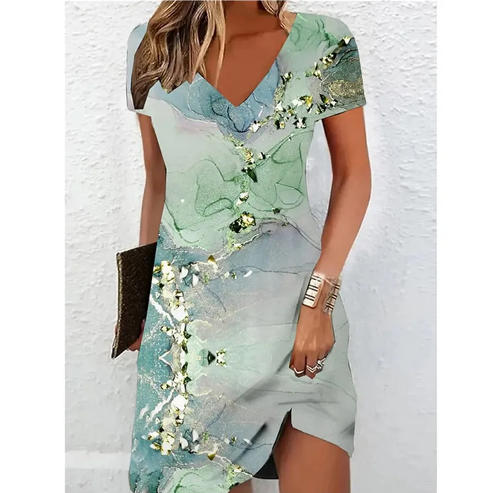 Indiana | Beige Glitter Cocktail Dress for Women Elegant Party Dress 3