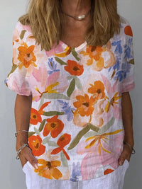 Luna | Blusa floreale vintage romantica e traspirante