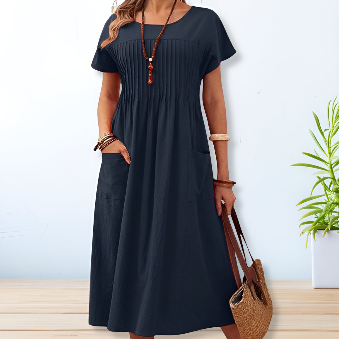 Isabel | Linen Cotton Casual Relaxed Fit Summer Dress 1