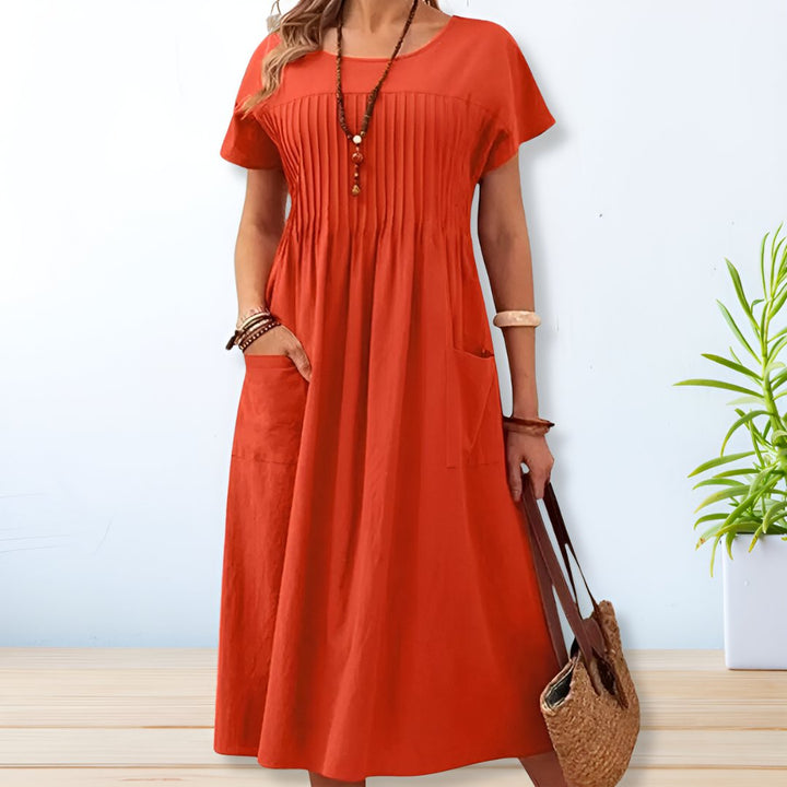Isabel | Linen Cotton Casual Relaxed Fit Summer Dress 5