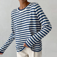 Christina | Comfortable And Soft Nautical Striped Long Sleeve Sweater