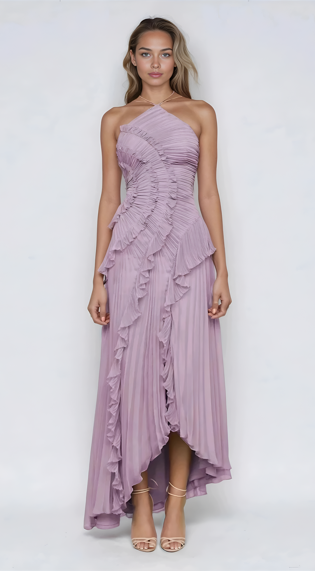 Isabella | Elegant Ruffle Midi Dress for Women 0