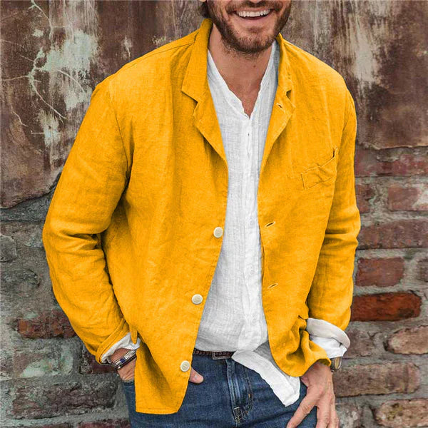 Jack | Breathable Cotton Blend Casual Fit Linen Jacket 5