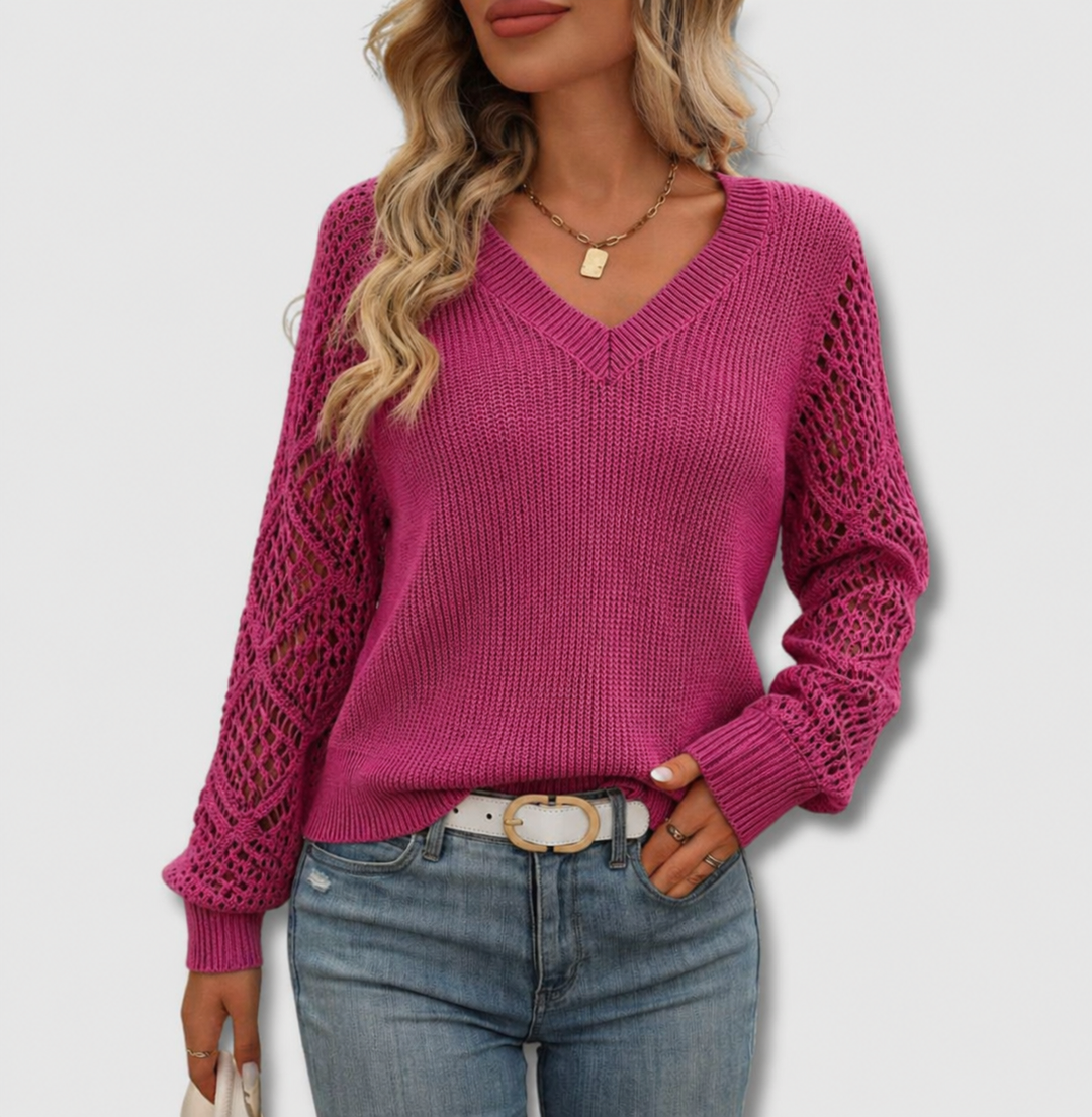 Jade | Elegant V-Neck Sweater 0